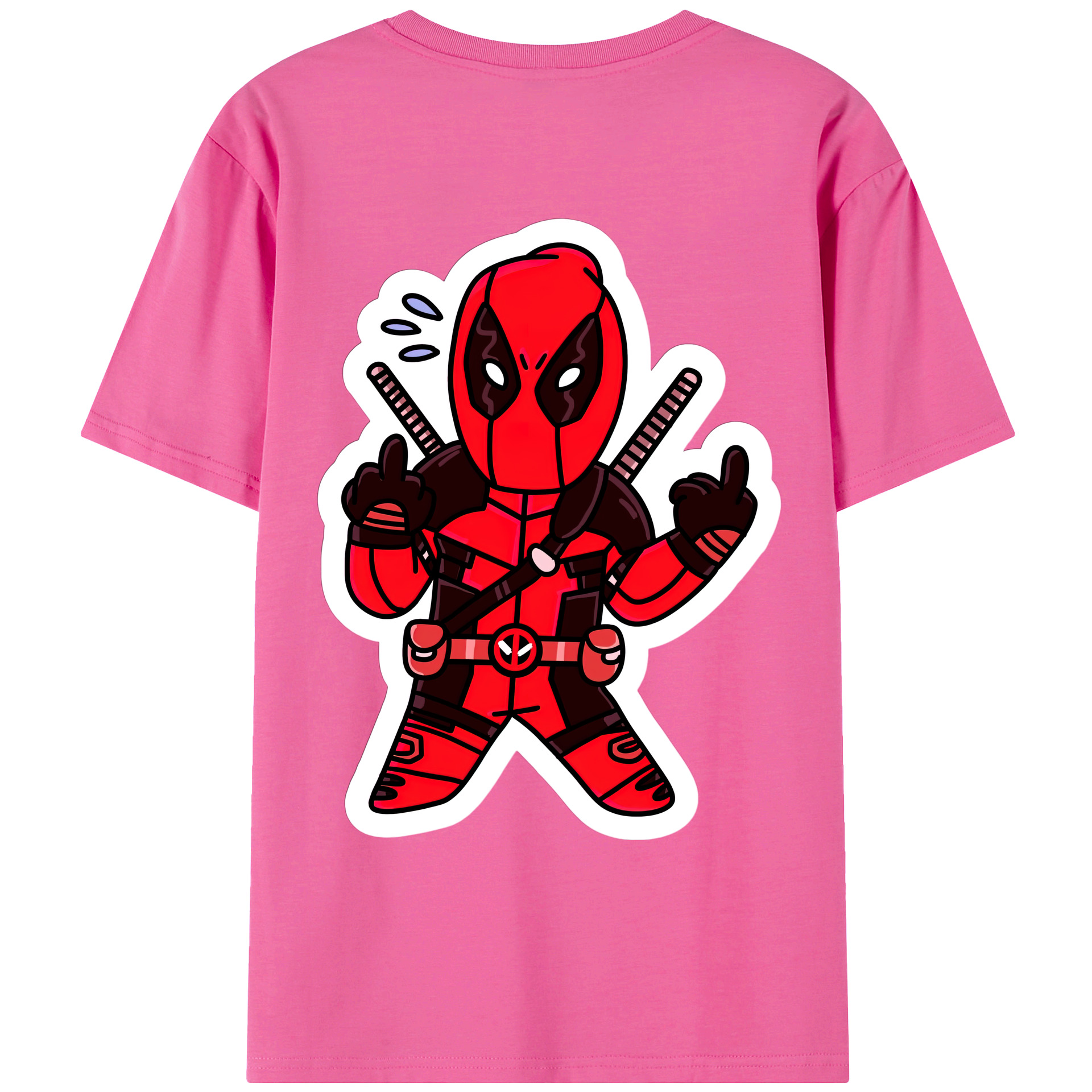 （画像用） Deadpool デッドプール レディース半袖Tシャツ(バックプリント)